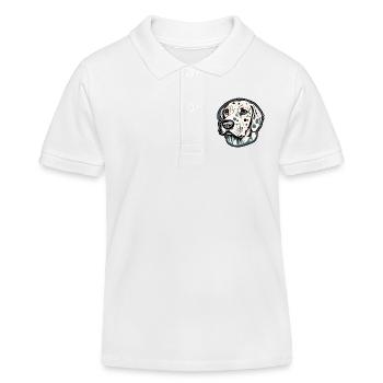 Dalmatien / Chien / Animal / Animal de compagnie / Aboiement - Polo enfant bio Stanley/Stella - blanc - Devant