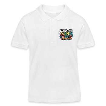Collectionner les vibrations ensoleillées et agréables - Polo enfant bio Stanley/Stella - blanc - Devant