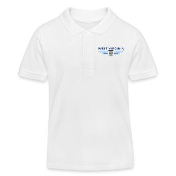 West Virginia Fan Shirt – Nature & Pride - Kids Organic Polo Shirt by Stanley/Stella - white - Front