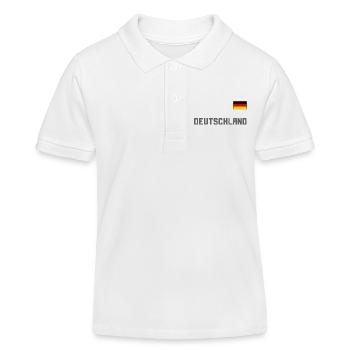 Germany jersey look with flag flag on chest - Kids Organic Polo Shirt by Stanley/Stella - white - Front