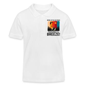 Gleitschirm Pilot Gleitschirm Adventures Breeze - Kinder Organic Poloshirt Mini Sprinter von Stanley/Stella - Weiß - Vorne