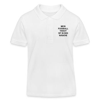 Mein Fußball Trikot ist in der Wäsche - Kinder Organic Poloshirt Mini Sprinter von Stanley/Stella - Weiß - Vorne