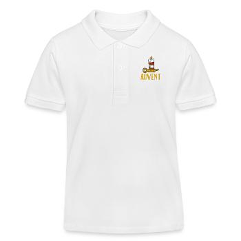 Advent One Candle Weihnachtszeit Countdown Cool - Kinder Organic Poloshirt Mini Sprinter von Stanley/Stella - Weiß - Vorne
