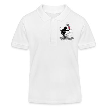 Disc Dog - Kids Organic Polo Shirt by Stanley/Stella - white - Front