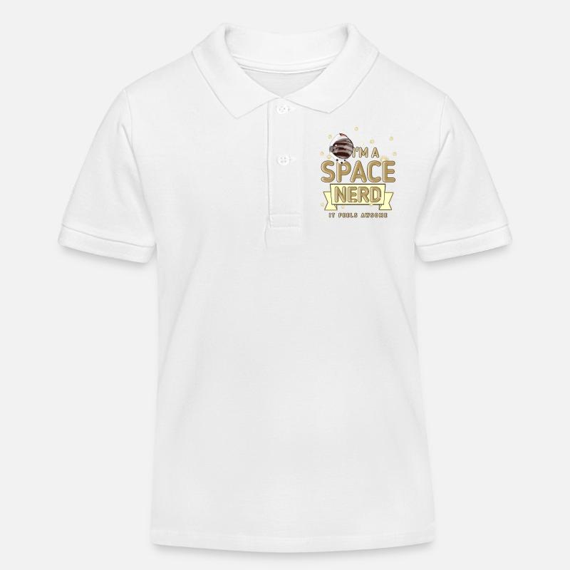 Espace - Nerd - Polo enfant bio Stanley/Stella - blanc