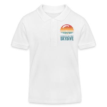 I Survived My First Skydive Skydiver Parachute - Kinder Organic Poloshirt Mini Sprinter von Stanley/Stella - Weiß - Vorne