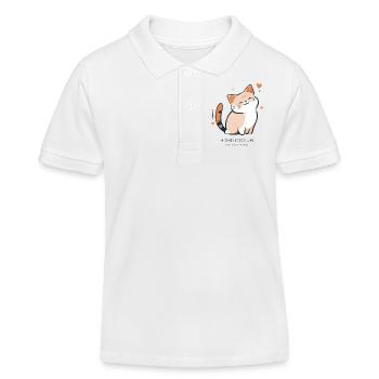 In einer Beziehung mit meiner Katze - Kinder Organic Poloshirt Mini Sprinter von Stanley/Stella - Weiß - Vorne