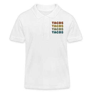 Tacos Retro - Les tacos sont ma Saint-Valentin - Polo enfant bio Stanley/Stella - blanc - Devant