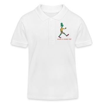 HAVE A NOSE DAY - Kids Organic Polo Shirt by Stanley/Stella - white - Front