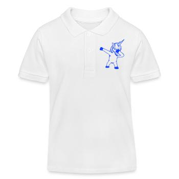 Licorne Dabbing Dab Danse Soirée Pose Geste Drôle - Polo enfant bio Stanley/Stella - blanc - Devant