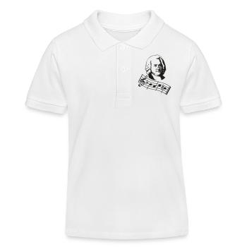 bach noten 2col - Kinder Organic Poloshirt Mini Sprinter von Stanley/Stella - Weiß - Vorne