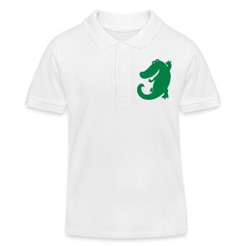krokodil - Kinder Organic Poloshirt Mini Sprinter von Stanley/Stella - Weiß - Vorne