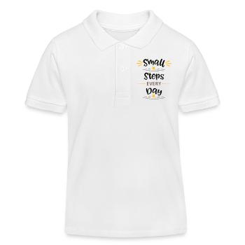 Chaque instant brille Emblème de l’Étoile - Polo enfant bio Stanley/Stella - blanc - Devant