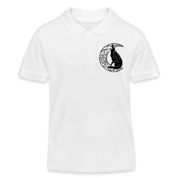 Heulen des Schwarzen Wolfes - Kinder Organic Poloshirt Mini Sprinter von Stanley/Stella - Weiß - Vorne
