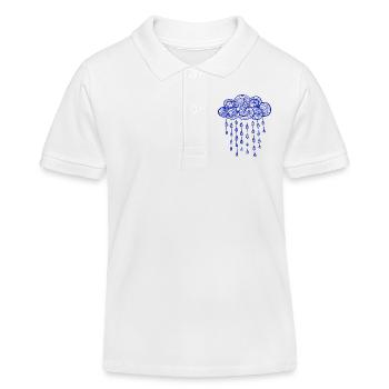 Regen, Jahreszeit, Regen, Wasserkreislauf - Kinder Organic Poloshirt Mini Sprinter von Stanley/Stella - Weiß - Vorne