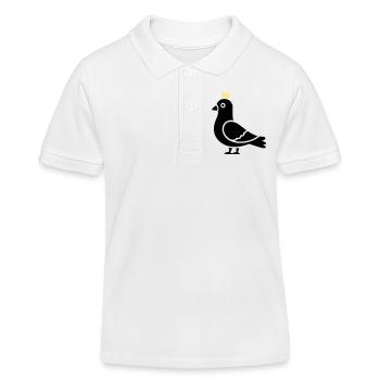 Taube mit Krone | König der Stadt Symbol - Kinder Organic Poloshirt Mini Sprinter von Stanley/Stella - Weiß - Vorne