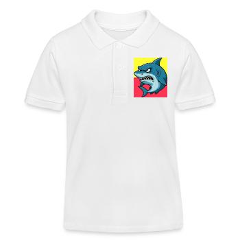 Shark - Kids Organic Polo Shirt by Stanley/Stella - white - Front