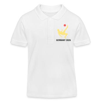 Fußballer 2026 Deutschland Fan - Kinder Organic Poloshirt Mini Sprinter von Stanley/Stella - Weiß - Vorne