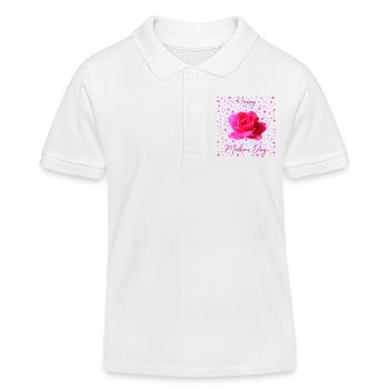 Happy mothers day Happy Mother's day - Kids Organic Polo Shirt by Stanley/Stella - white - Front