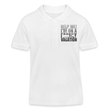 Hilfe, Ich Bin Im Familienurlaub - Kinder Organic Poloshirt Mini Sprinter von Stanley/Stella - Weiß - Vorne