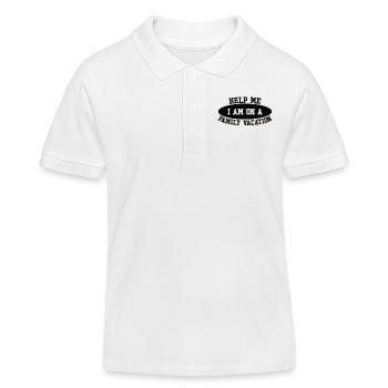 Hilfe, Ich Bin Im Familienurlaub - Kinder Organic Poloshirt Mini Sprinter von Stanley/Stella - Weiß - Vorne