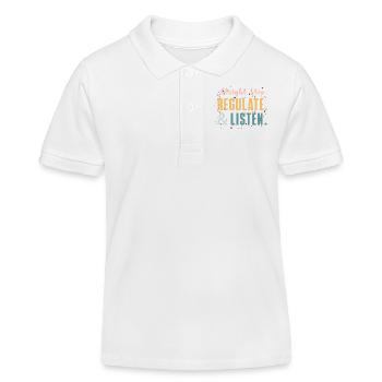 Arrêtez de réguler et d’écouter Enseignant - Polo enfant bio Stanley/Stella - blanc - Devant