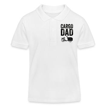 Cargo Dad Lastenrad Cargobike - Kinder Organic Poloshirt Mini Sprinter von Stanley/Stella - Weiß - Vorne
