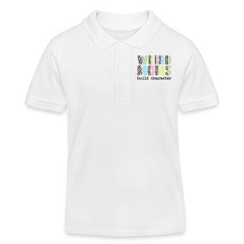 Weird Moms Build Character - Kinder Organic Poloshirt Mini Sprinter von Stanley/Stella - Weiß - Vorne