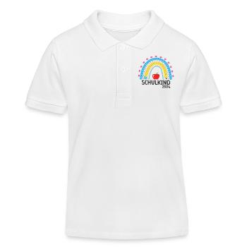 Rentrée scolaire Premier jour d’école Écolier 2024 - Polo enfant bio Stanley/Stella - blanc - Devant