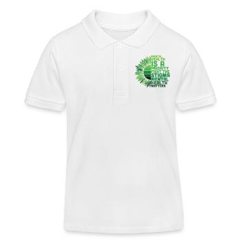 Mental Health Awareness Sonnenblume - Kinder Organic Poloshirt Mini Sprinter von Stanley/Stella - Weiß - Vorne