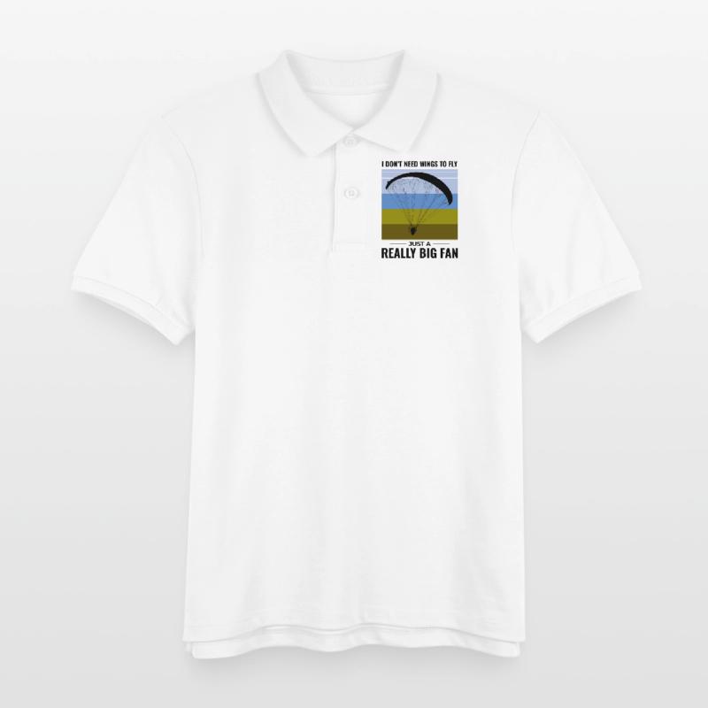 Paramotor Pilot Paramotoring Powered Paraglider Kids Organic Polo Shirt by Stanley/Stella