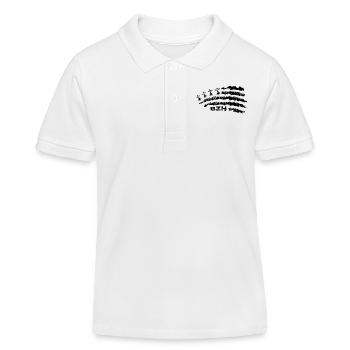 Bretonische Flagge, bretonische Karte, Vintage-BZH - Kinder Organic Poloshirt Mini Sprinter von Stanley/Stella - Weiß - Vorne
