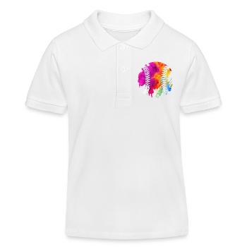 Joueur de baseball Baseball - Polo enfant bio Stanley/Stella - blanc - Devant