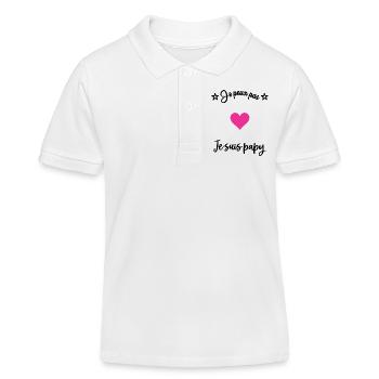 OPA. PAPA - Kinder Organic Poloshirt Mini Sprinter von Stanley/Stella - Weiß - Vorne