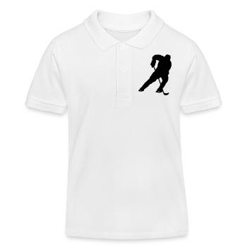 Eishockey - Kinder Organic Poloshirt Mini Sprinter von Stanley/Stella - Weiß - Vorne
