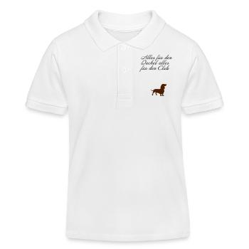 Dackel - Kinder Organic Poloshirt Mini Sprinter von Stanley/Stella - Weiß - Vorne