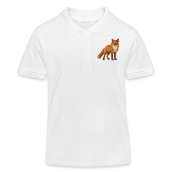 fox - Kids Organic Polo Shirt by Stanley/Stella - white - Front