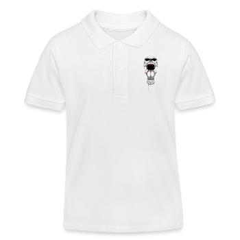 skull - Kids Organic Polo Shirt by Stanley/Stella - white - Front