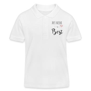 My mum is the best - Kids Organic Polo Shirt by Stanley/Stella - white - Front