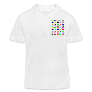 Multi Color Kuh - Kinder Organic Poloshirt Mini Sprinter von Stanley/Stella - Weiß - Vorne