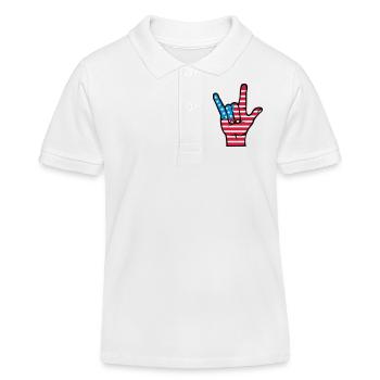 hand_usa - Kinder Organic Poloshirt Mini Sprinter von Stanley/Stella - Weiß - Vorne