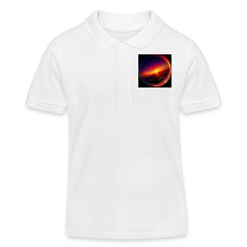 Surrealer Sonnenuntergang - Kinder Organic Poloshirt Mini Sprinter von Stanley/Stella - Weiß - Vorne