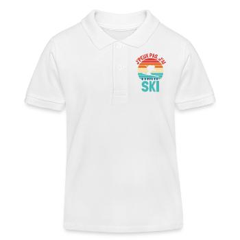 Ski skieur - Polo enfant bio Stanley/Stella - blanc - Devant