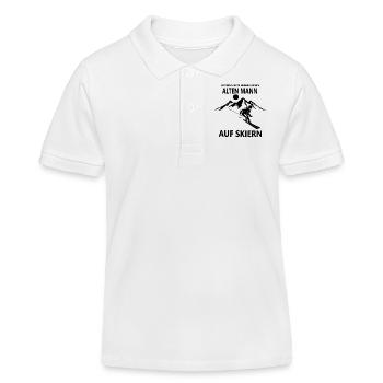 Ski fahren Ski Motiv für Schi Fahrer Schifahrer - Kinder Organic Poloshirt Mini Sprinter von Stanley/Stella - Weiß - Vorne