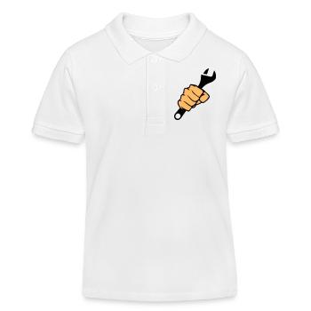 Fist Wrench - Kids Organic Polo Shirt by Stanley/Stella - white - Front