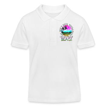 sommer see natur flora kunst pool meer strand liebe - Kinder Organic Poloshirt Mini Sprinter von Stanley/Stella - Weiß - Vorne