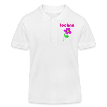 techno blume - Kinder Organic Poloshirt Mini Sprinter von Stanley/Stella - Weiß - Vorne