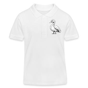 Le Canard - Polo enfant bio Stanley/Stella - blanc - Devant