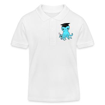 Oktopus Schulabschluss Abitur bestanden College - Kinder Organic Poloshirt Mini Sprinter von Stanley/Stella - Weiß - Vorne