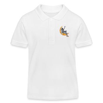 Star Dreamer Astronaut on the Moon - Kids Organic Polo Shirt by Stanley/Stella - white - Front